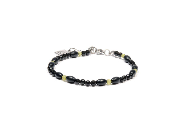 Anklet Lava, Obsidian and Peridot - Magma Canario - Volcanic Jewelry Shop