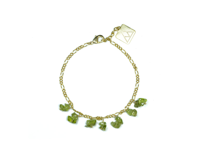 STAINLESS STEEL BRACELET WITH PERIDOT