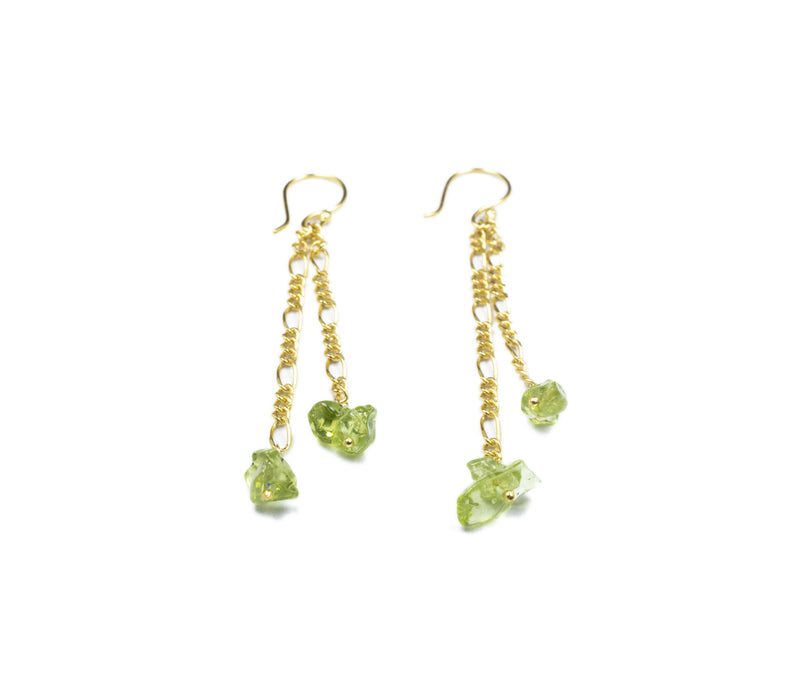 PERIDOT EARRINGS AND STAINLESS STEEL