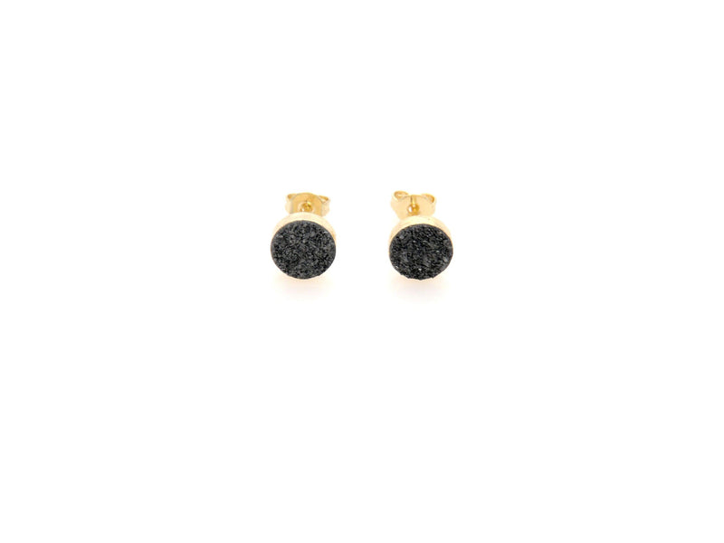 Earrings with Druzy of volcanic Quartz - Magma Canario - Volcanic Jewelry Shop